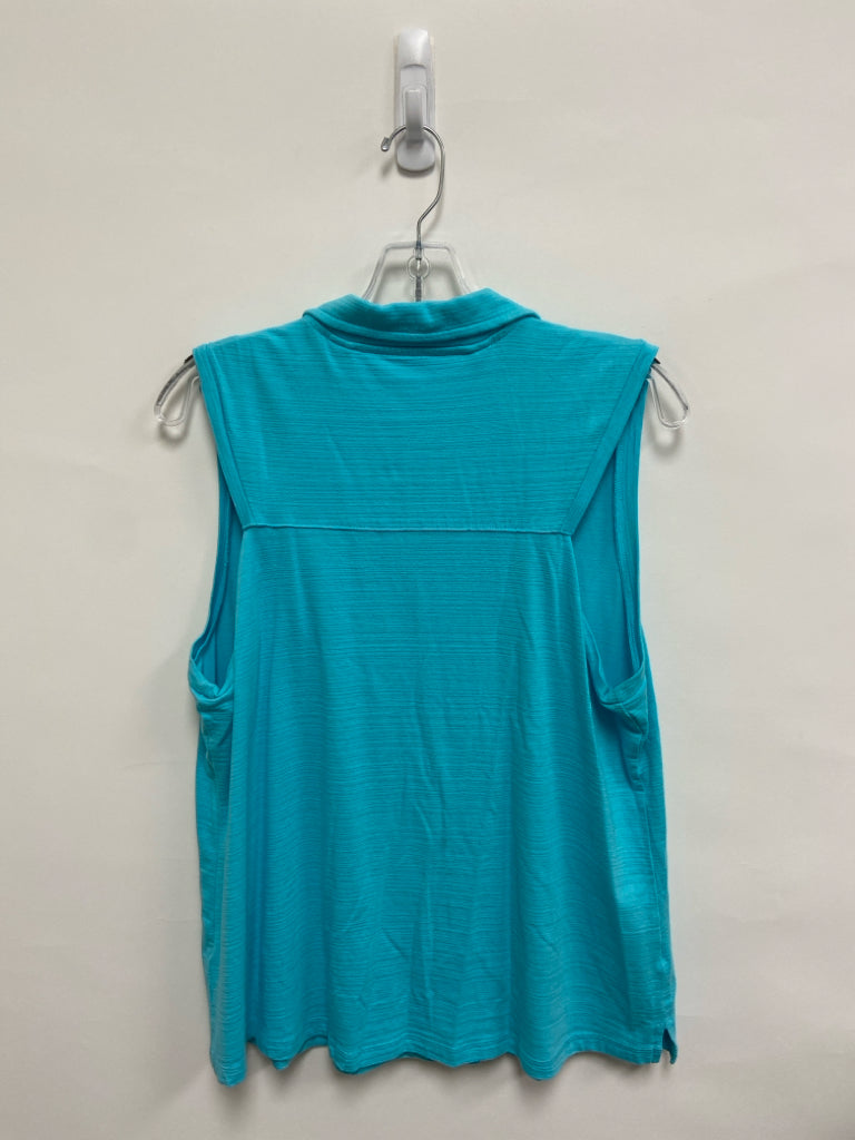 Talbots Size XLP Aqua Texture Sleeveless Petite Top