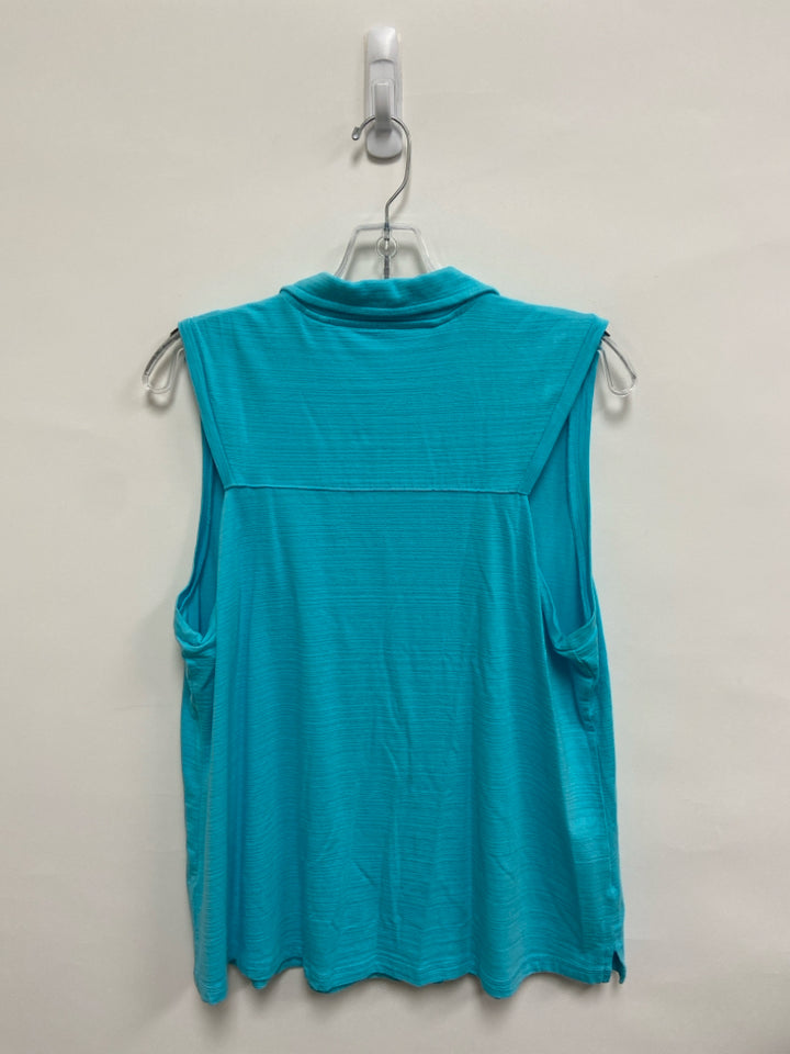 Talbots Size XLP Aqua Texture Sleeveless Petite Top