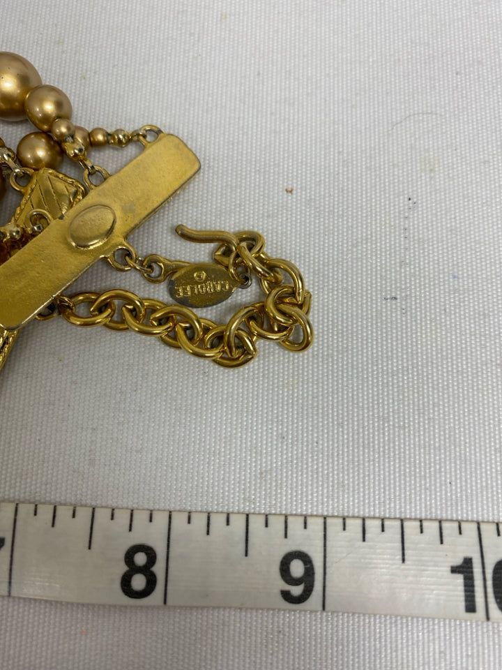 Carolee Gold Color Beaded Necklace
