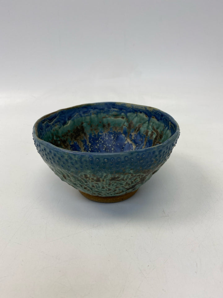 Blue Green/Brown Texture Pottery