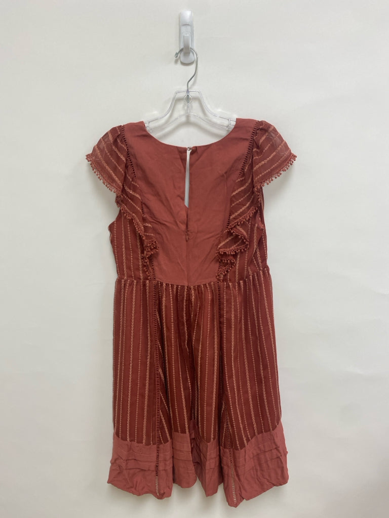 Holding Horses Size SP Brown Striped Petite Dress