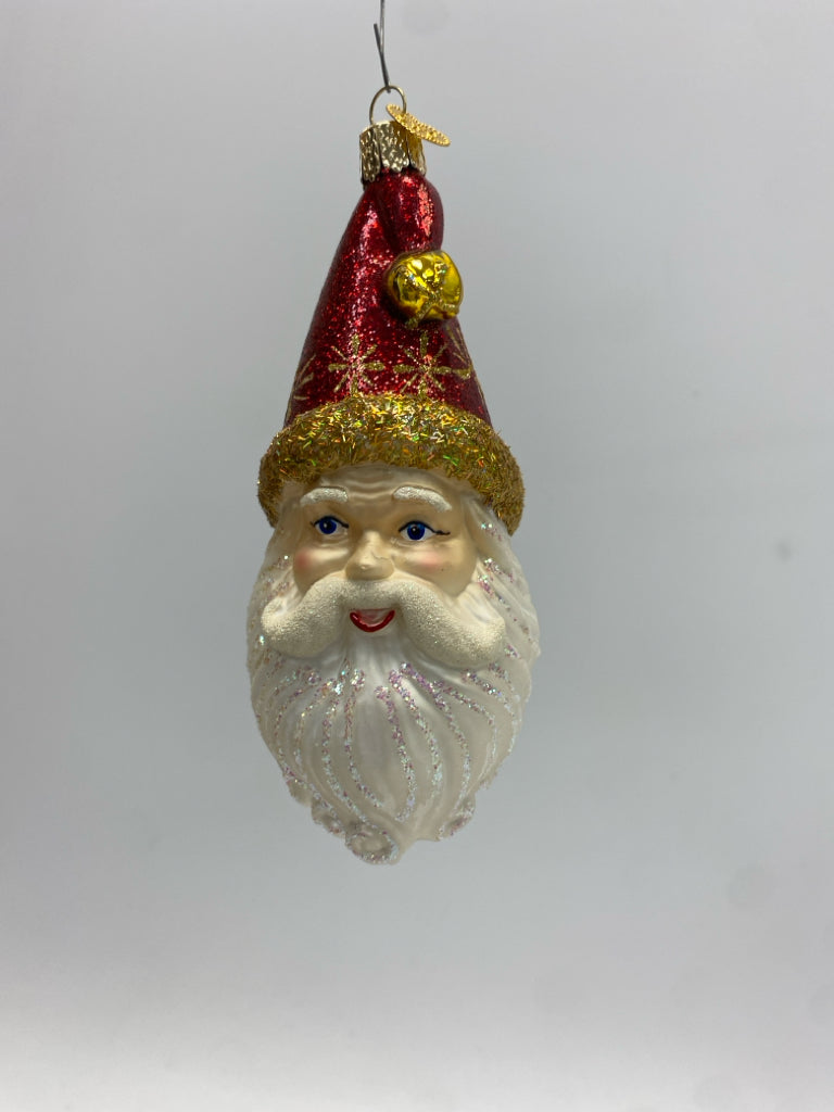 Old World Christmas Red White Ornaments
