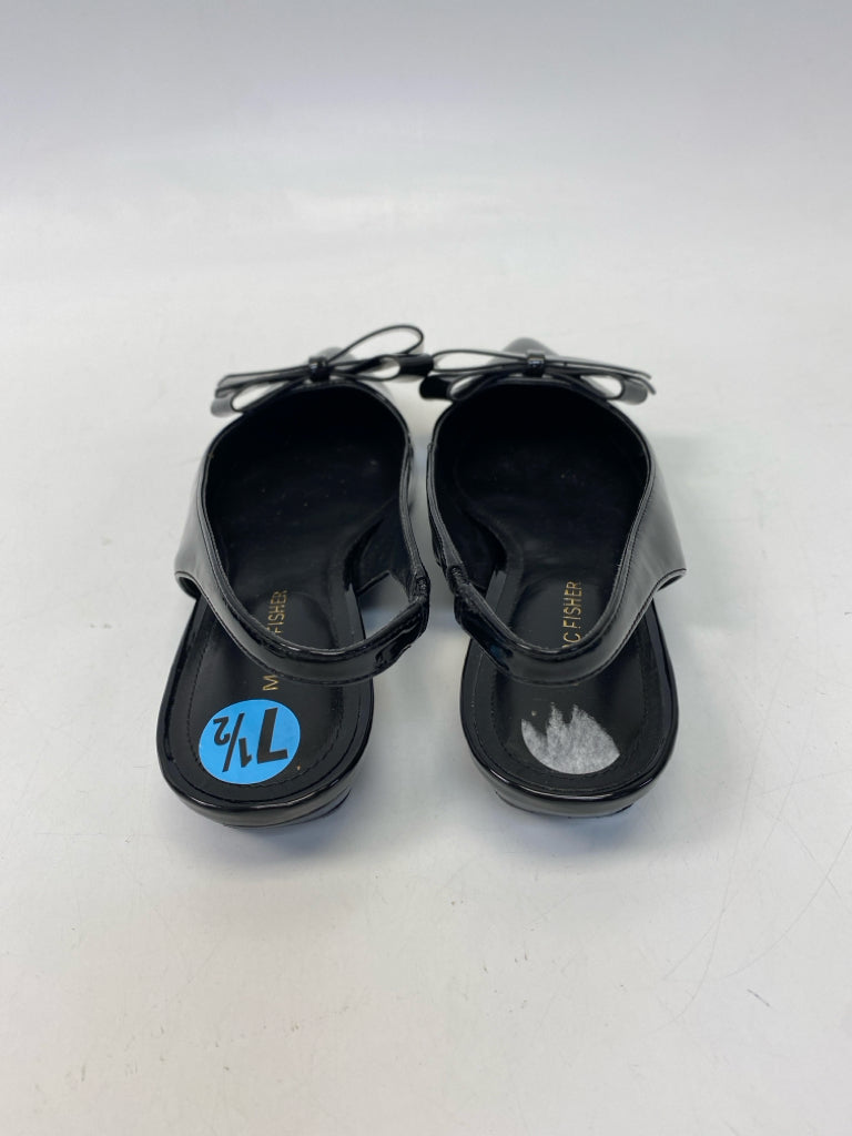 Eileen Fisher  Size 7.5 Black Bow(s) Patent Flats
