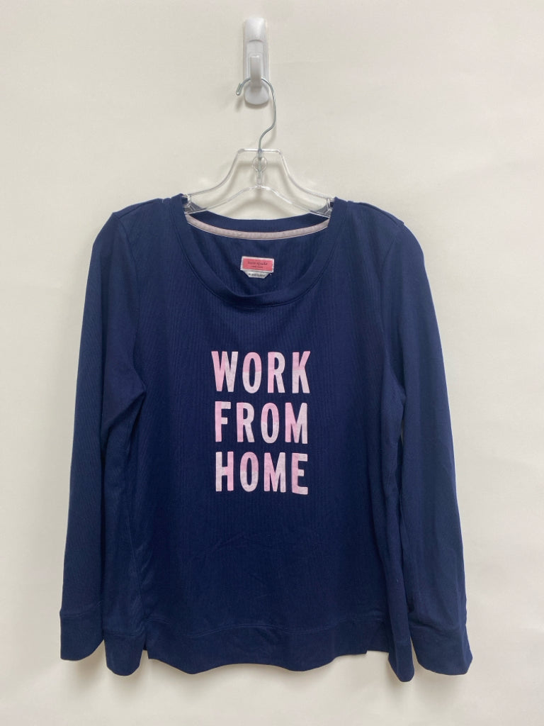 Kate Spade Size M Navy Pink Words Ladies Top