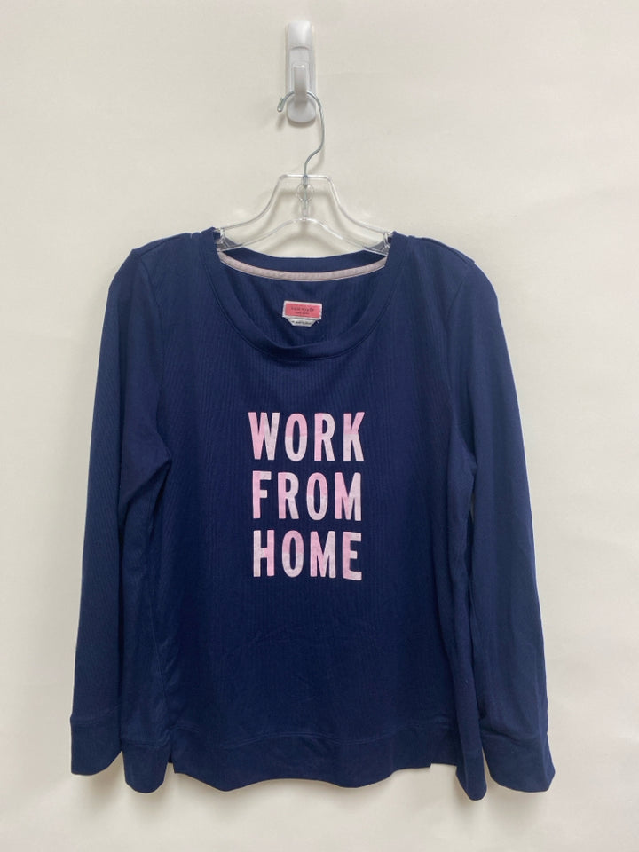 Kate Spade Size M Navy Pink Words Ladies Top