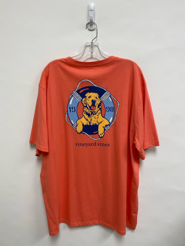 Vineyard Vines Size XXL Coral Blue/Yellow Dogs Men&