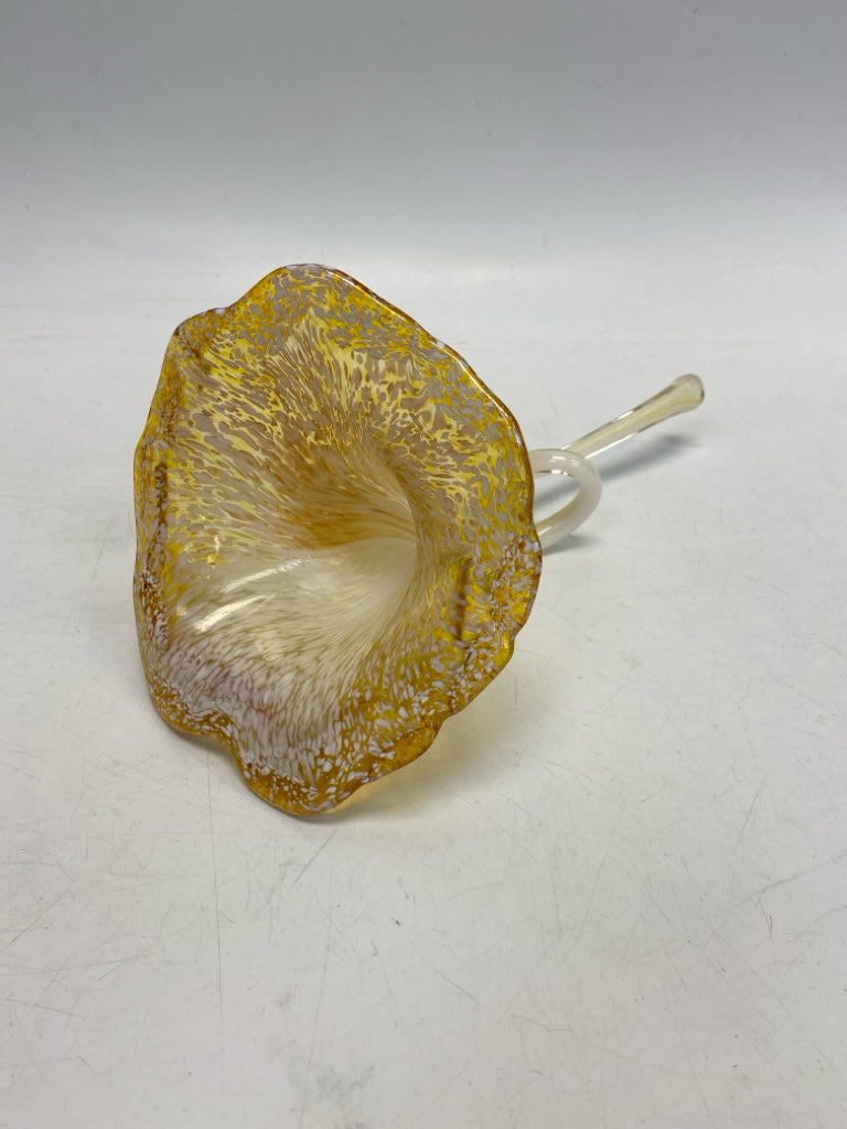 Yellow White Glass Misc. Home Item