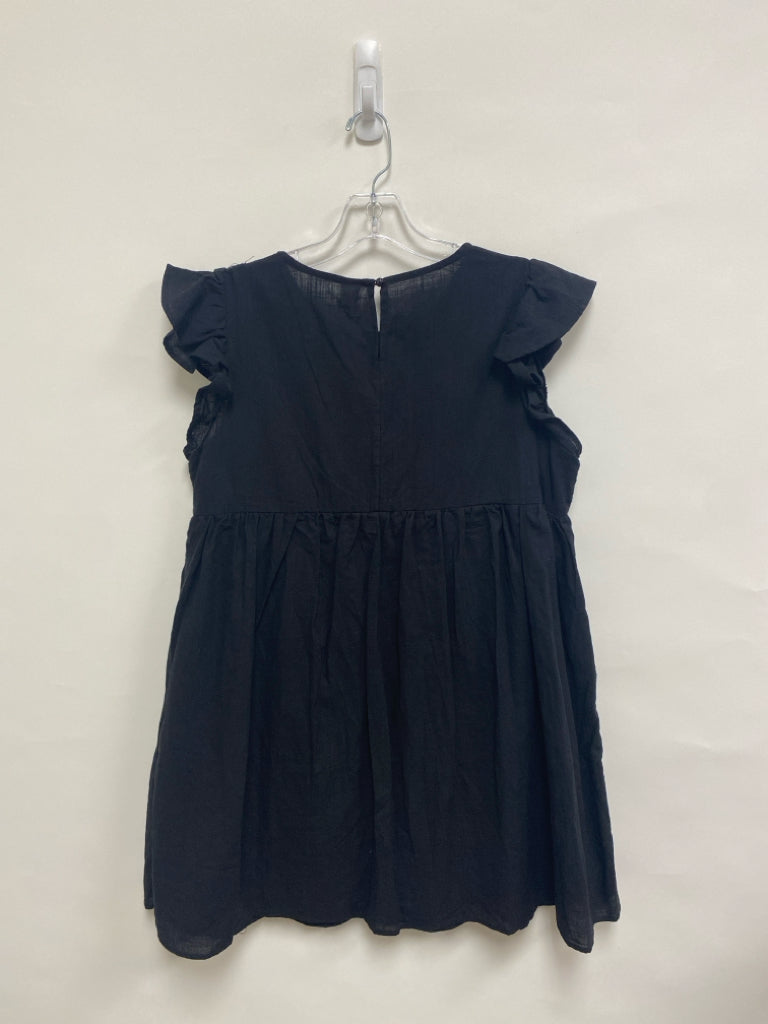NWT Size L Black Multi Color Floral Embroidered Ladies Dress