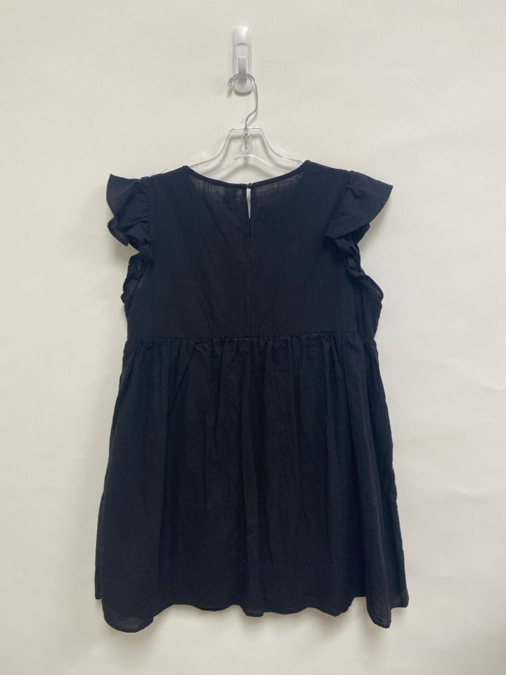NWT Size L Black Multi Color Floral Embroidered Ladies Dress