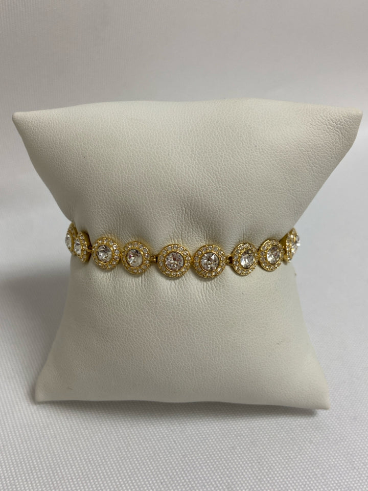 Swarovski Gold Color Clear Circles Bracelet