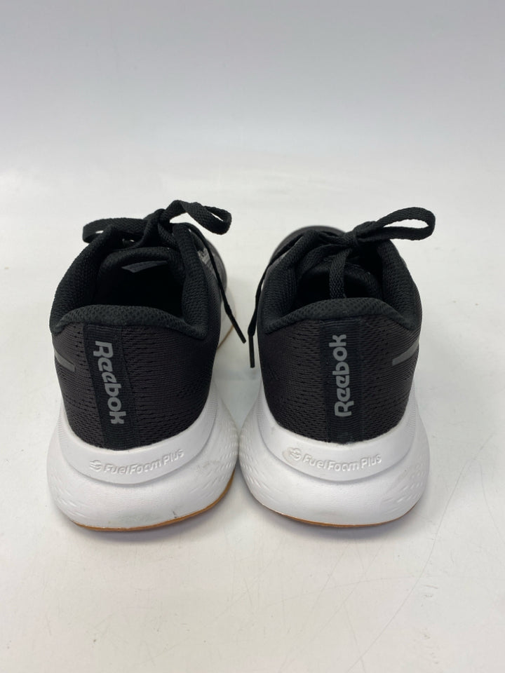 Reebok  Size 6.5 Black Lace-up Sneakers
