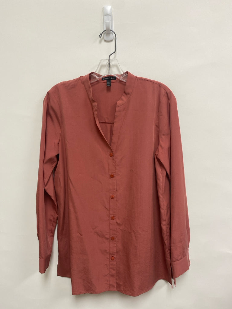 Eileen Fisher Size XS Dusty Rose Button Up Ladies Top