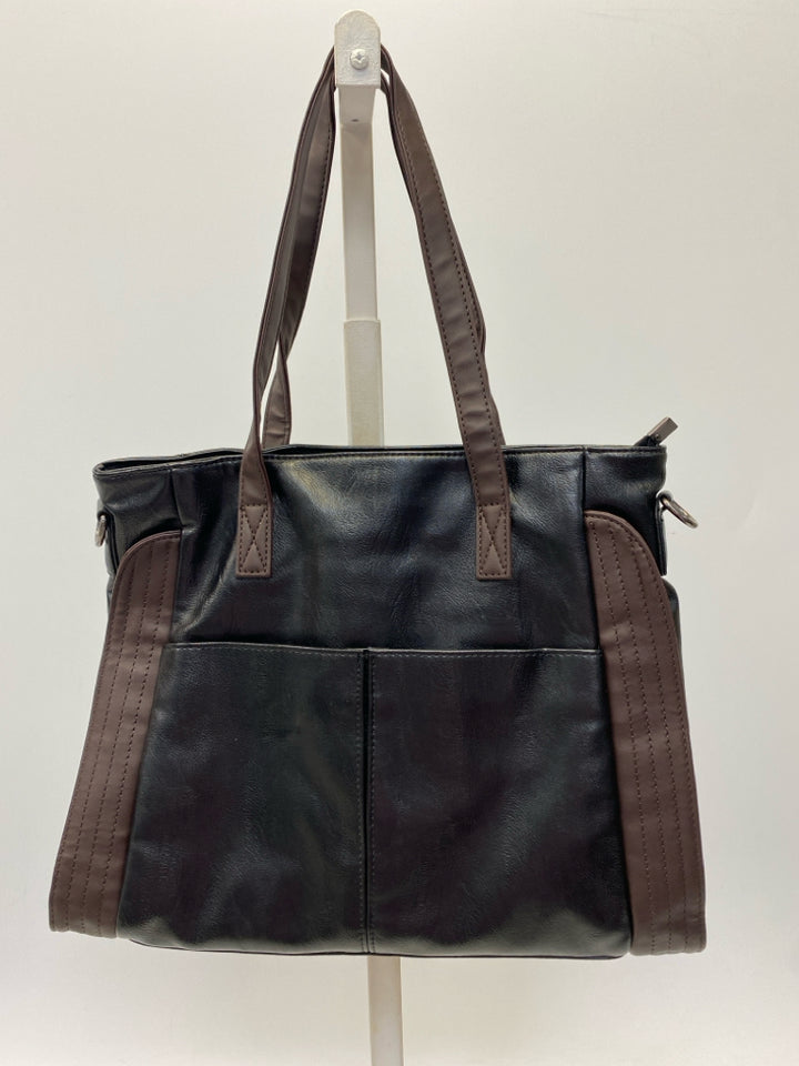 Black Dark Brown Handbag