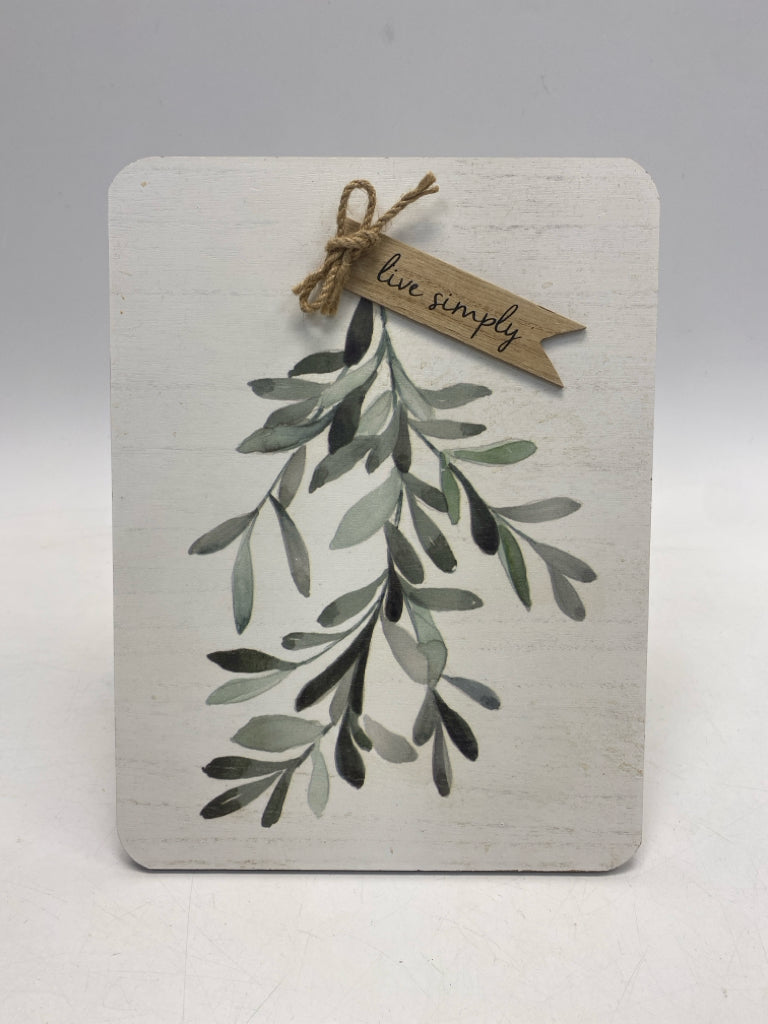 White Green Floral Misc. Home Item