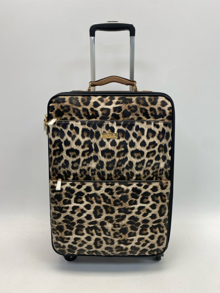NEW Simply Noelle Cream Black/Brown Animal Print Misc. Luggage