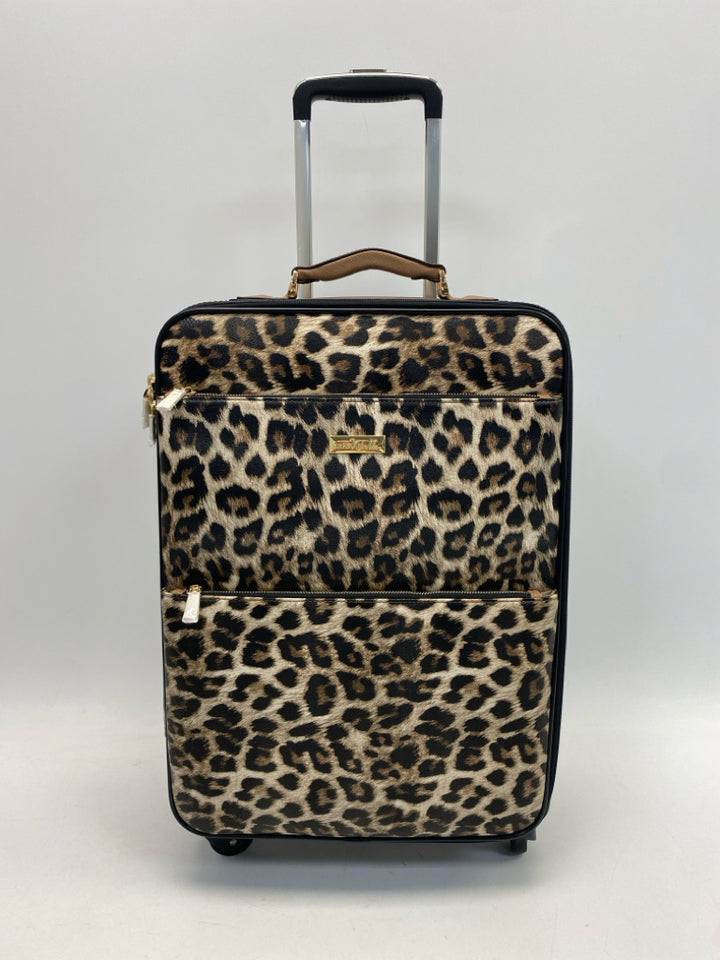 NEW Simply Noelle Cream Black/Brown Animal Print Misc. Luggage
