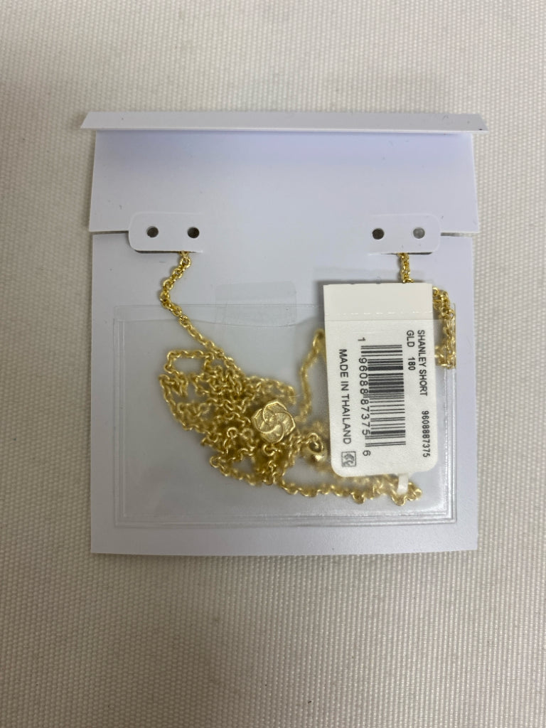 NWT Kendra Scott Gold Color Clear Jeweled Necklace