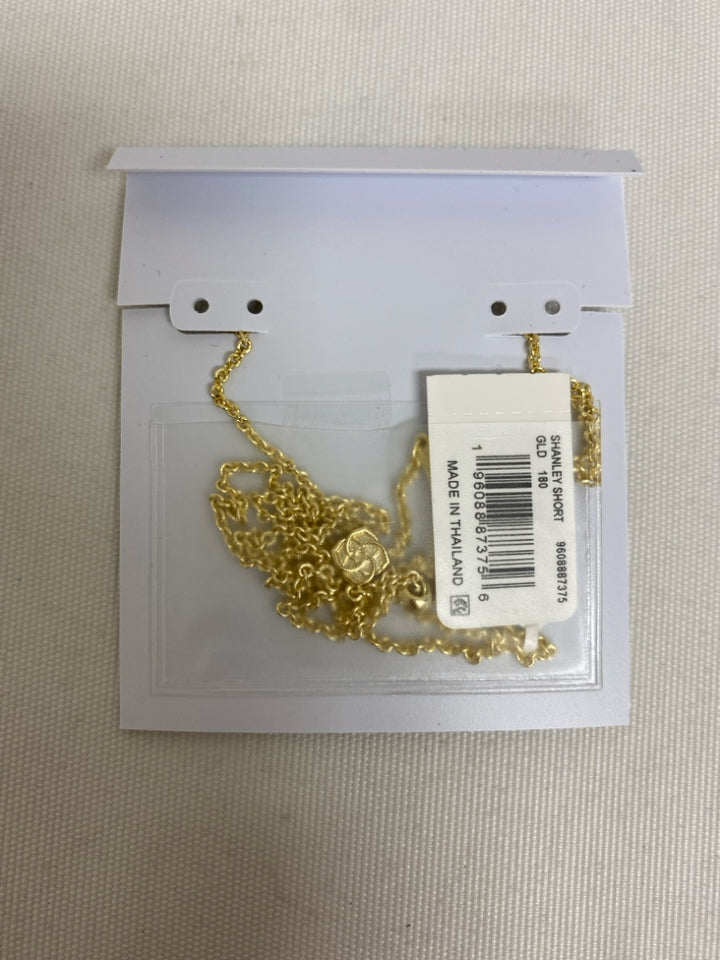 NWT Kendra Scott Gold Color Clear Jeweled Necklace