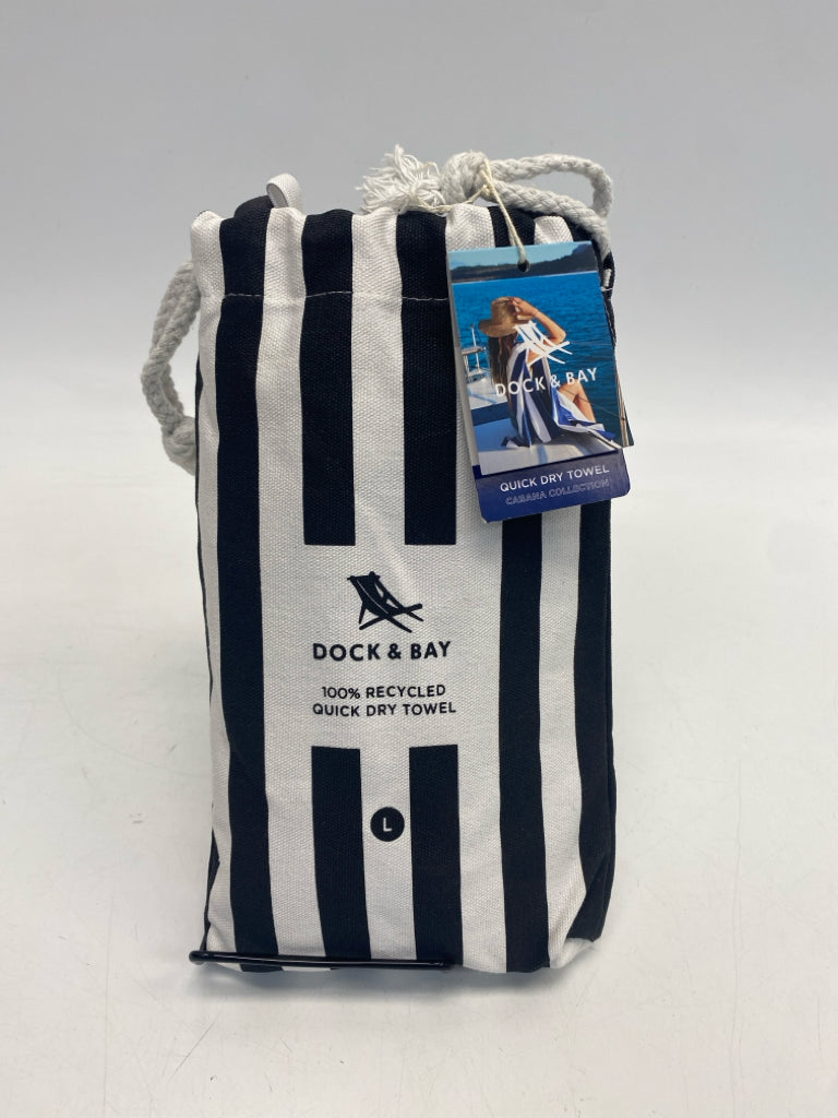 NEW/PKG Beige/White Striped Towel