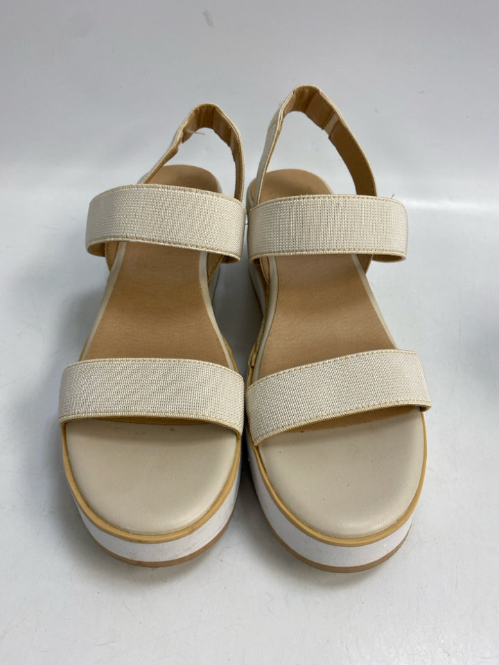 Size 8.5 Cream Sandals