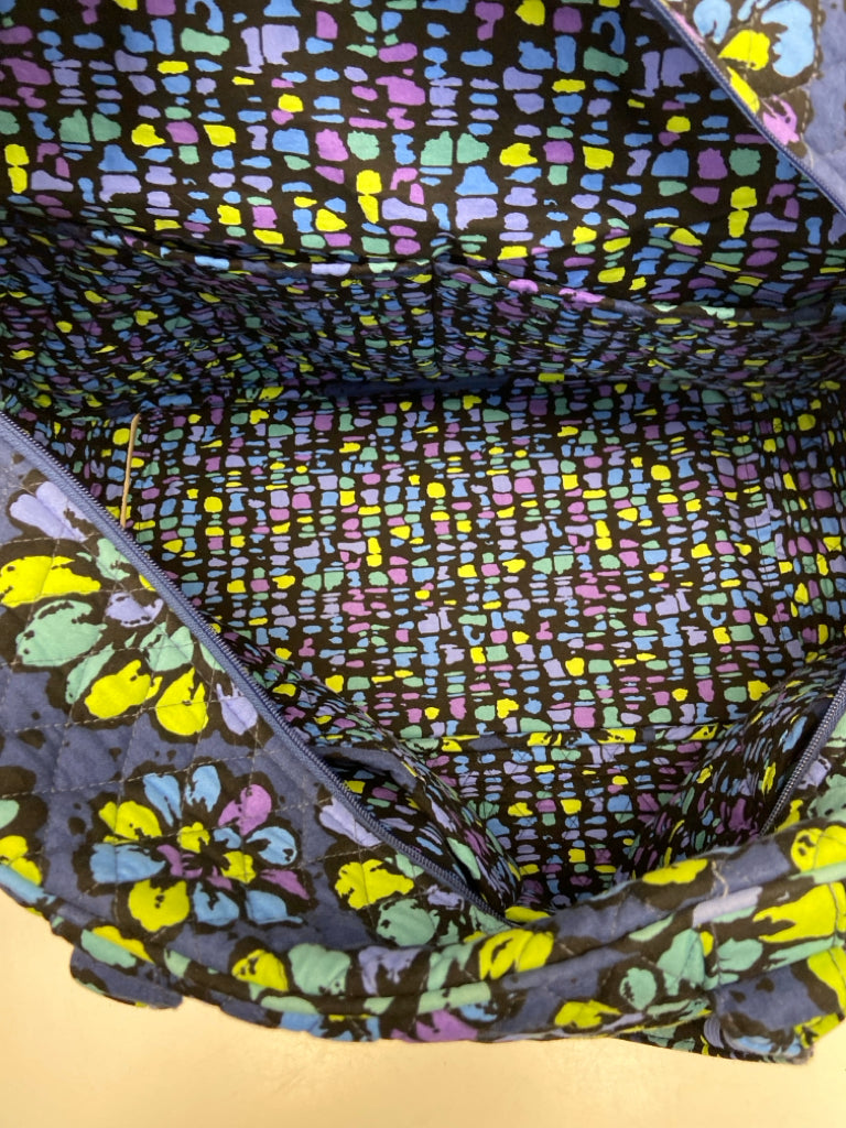 Vera Bradley Blue Green/Purple Flowers Duffle Bag