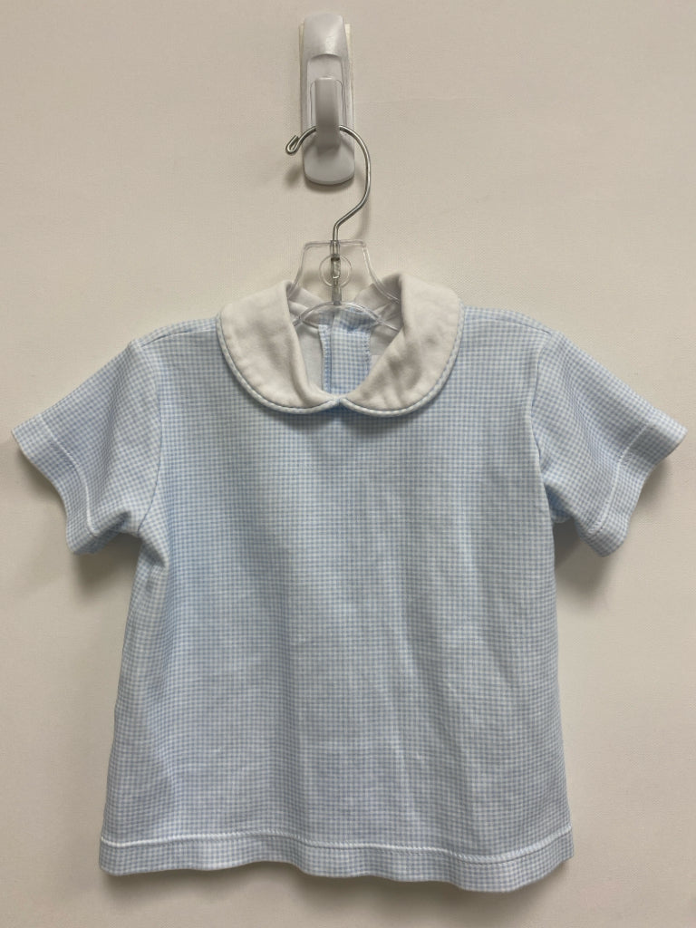 SIZE 12M Powder Blue White Checkered Boy&