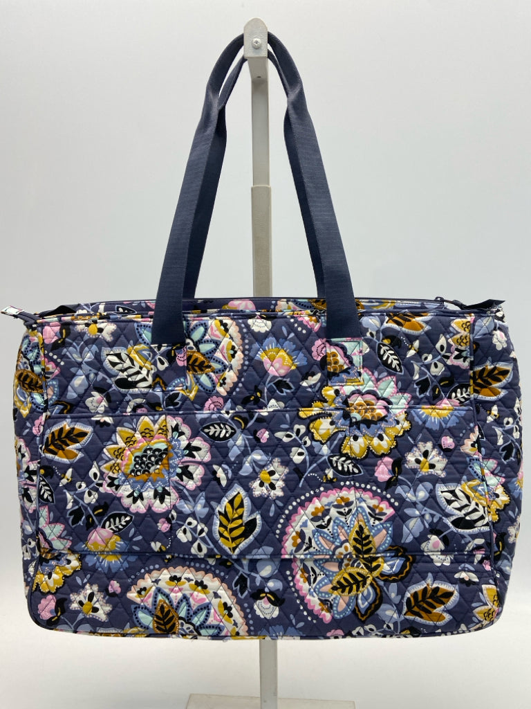 Vera Bradley Purple Multi Color Flowers Duffle Bag