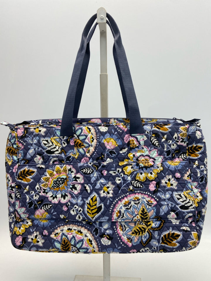 Vera Bradley Purple Multi Color Flowers Duffle Bag