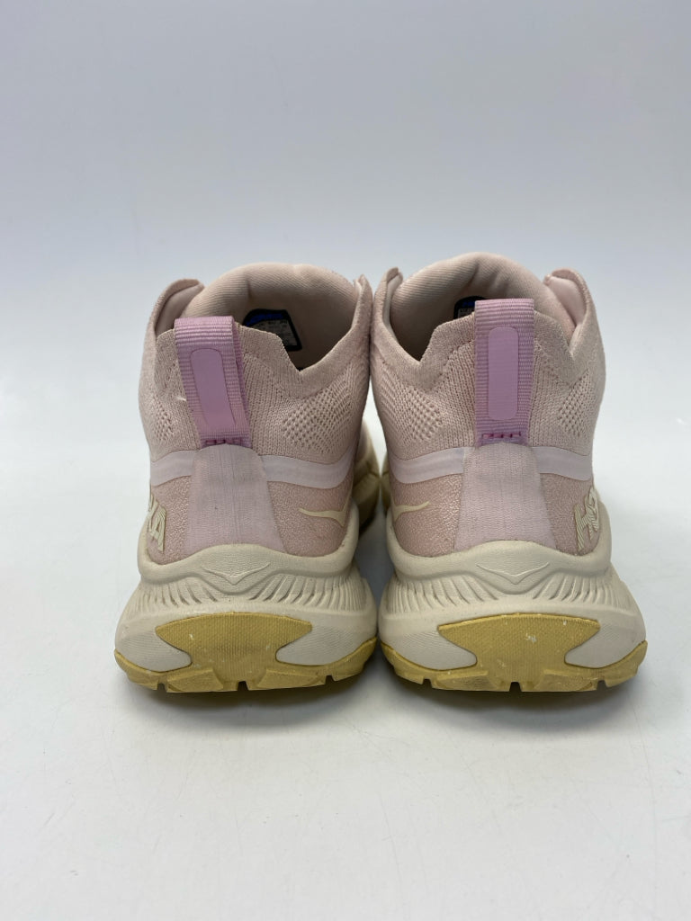 Hoka  Size 9 Pale Pink Lace-up Sneakers