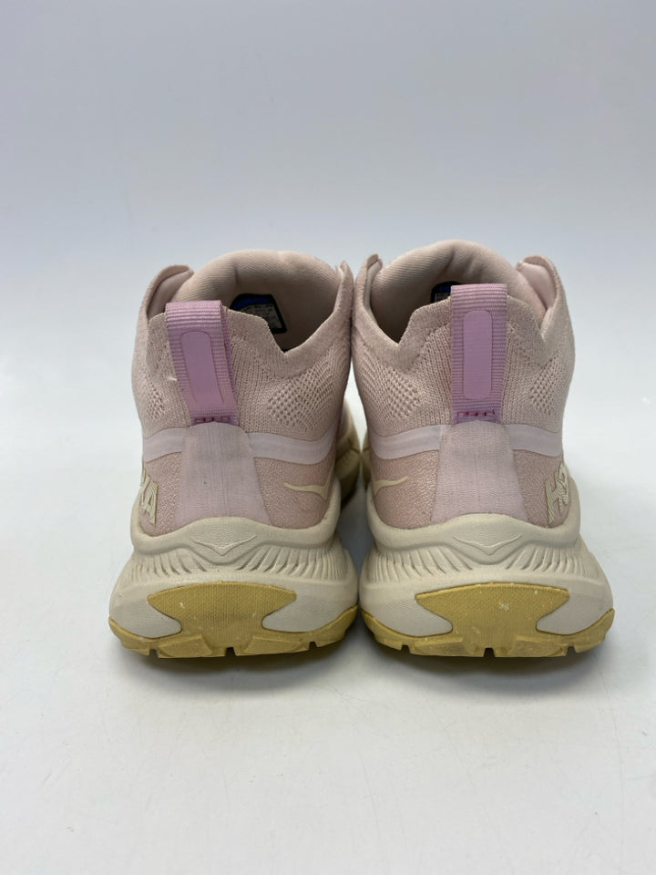 Hoka  Size 9 Pale Pink Lace-up Sneakers