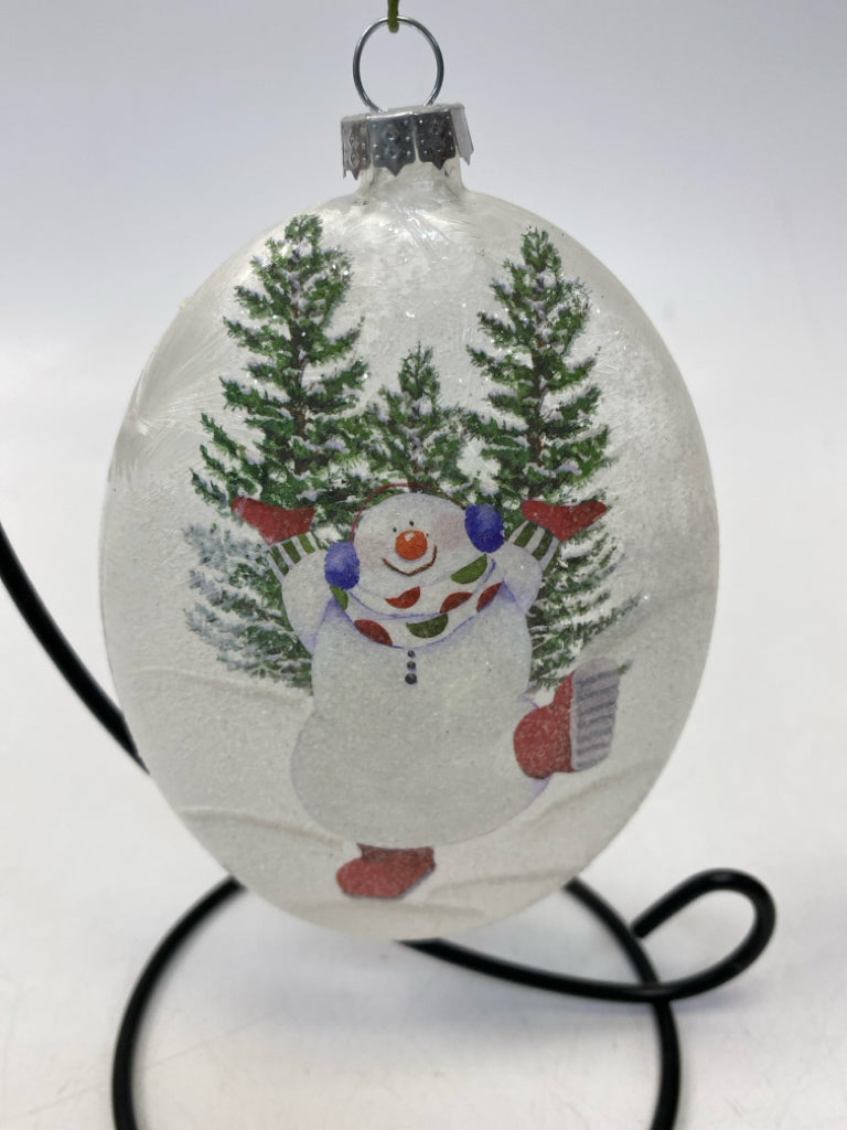 White Glass Ornaments