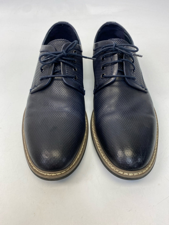 JOSEPH ABBOUD Size 12 Dark Navy Lace-Up Men&