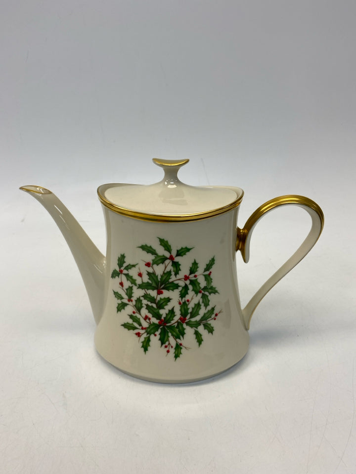 Lenox Cream Green/Red Holly Berries China Christmas