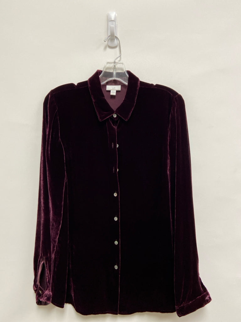 J Jill Size S Dark Purple Velour Ladies Top