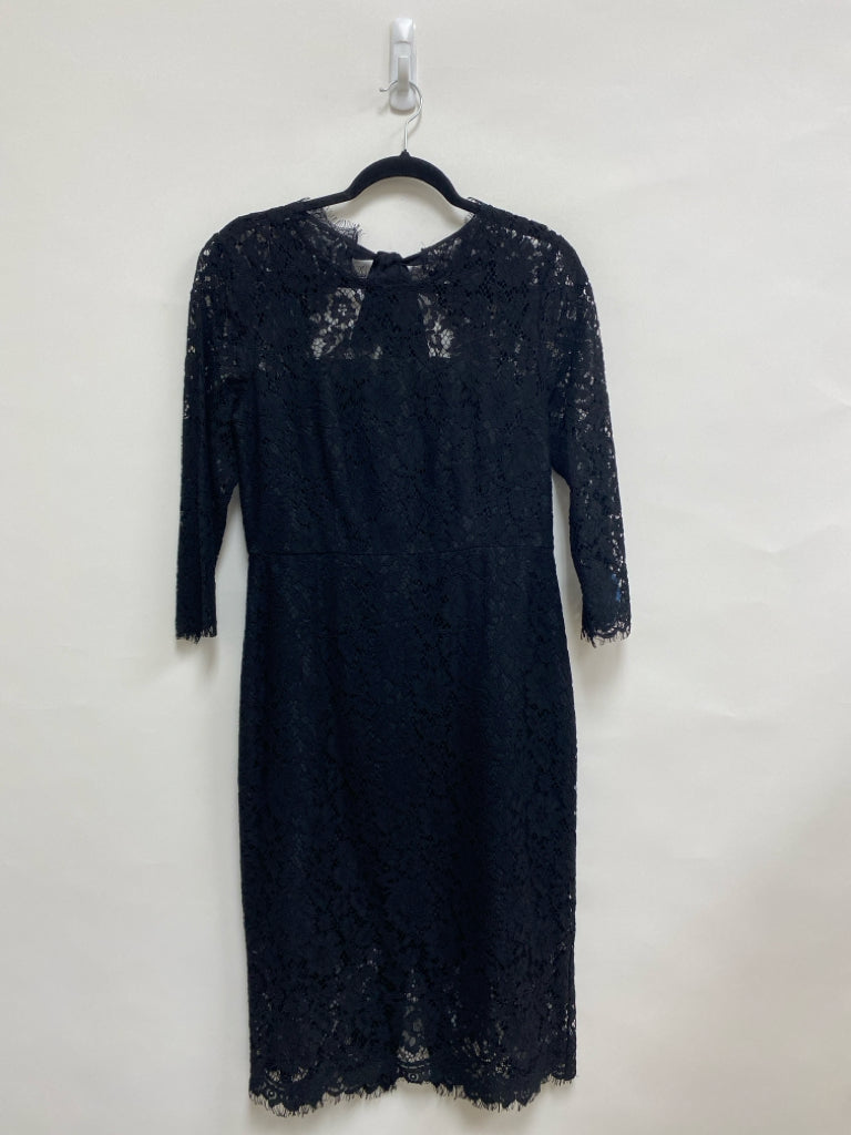 J Crew Size 8 Black Lace 3/4 Sleeve Ladies Dress