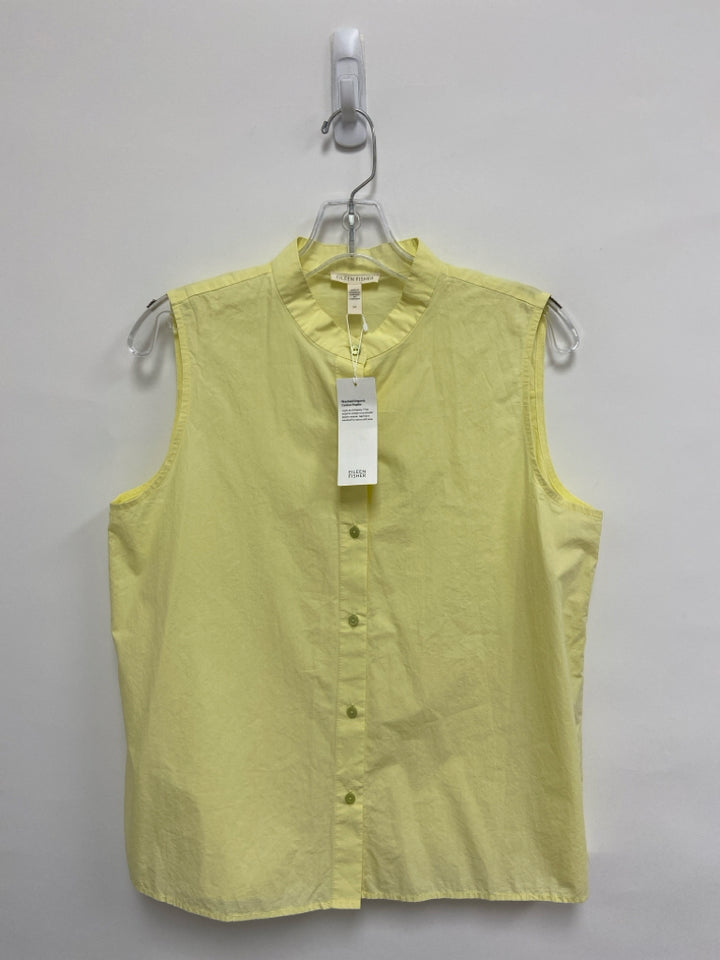 NWT Eileen Fisher Size S Pale Yellow Sleeveless Ladies Top