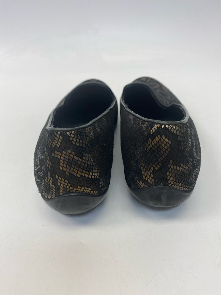 Dansko  Size 39 Black Bronze Animal Print Metallic Flats