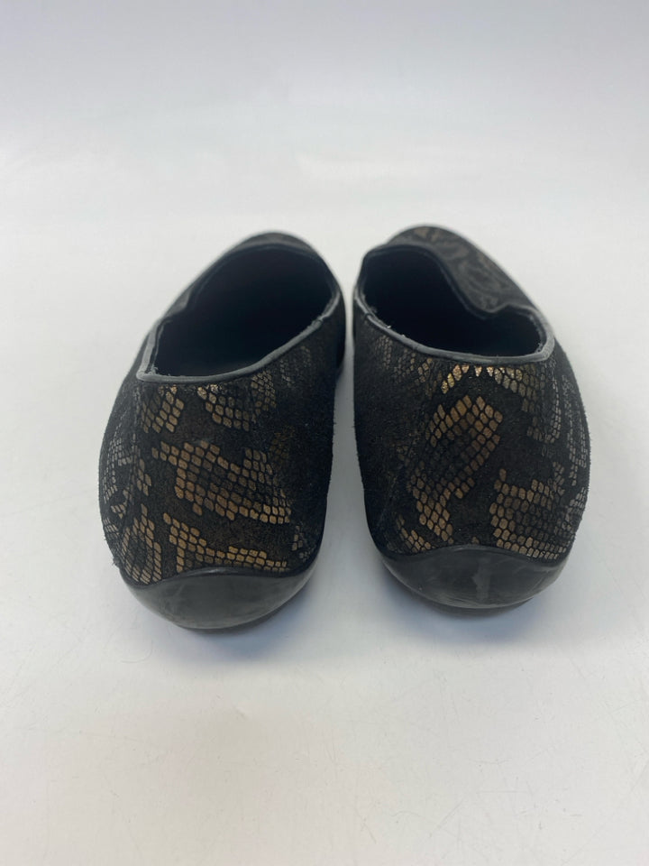Dansko  Size 39 Black Bronze Animal Print Metallic Flats