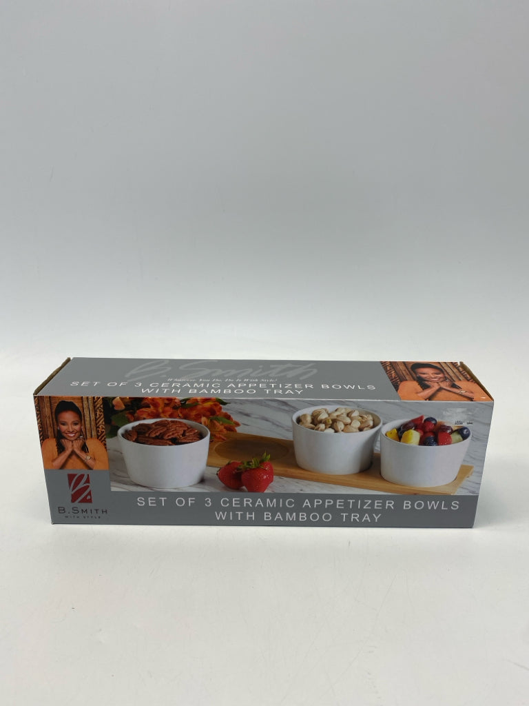 NEW/BOX White Brown Serving Piece