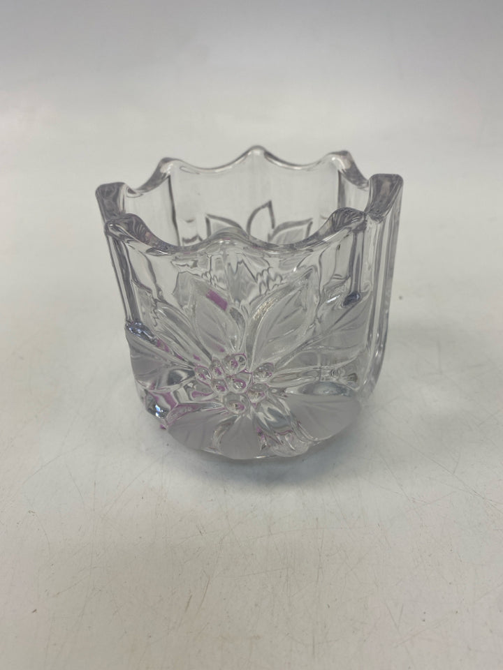 Clear Poinsettia Glass Christmas