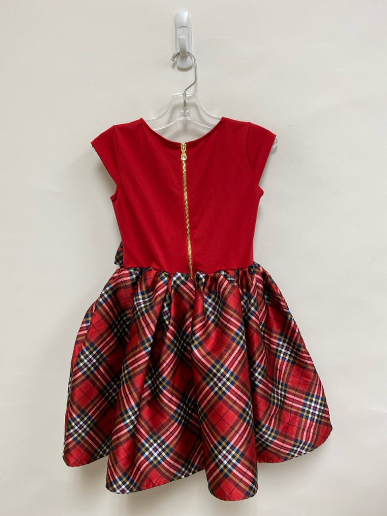 H&amp;M SIZE 6X Red Navy/Tan Plaid Girl&