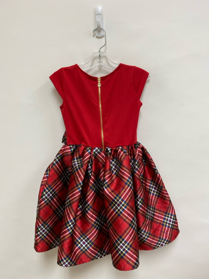 H&amp;M SIZE 6X Red Navy/Tan Plaid Girl&