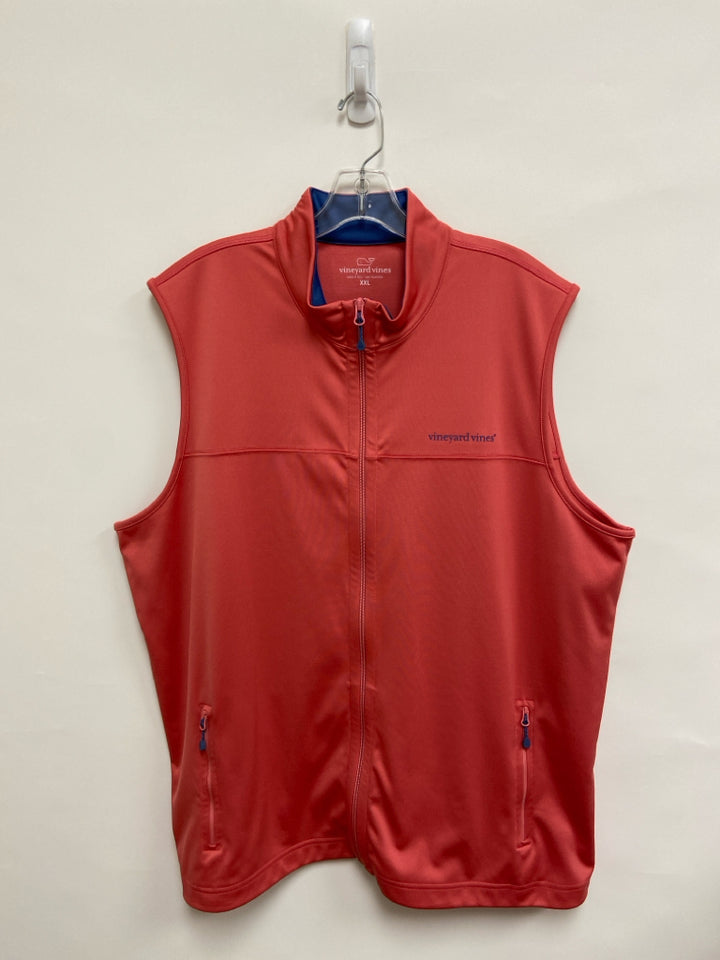 Vineyard Vines Size XXL Coral Zip Down Men&