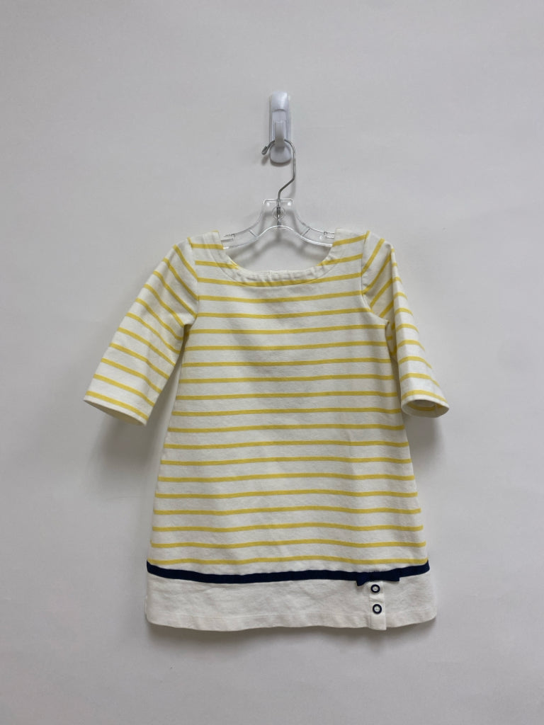 Janie and Jack SIZE 4 White Yellow Stripe Girl&