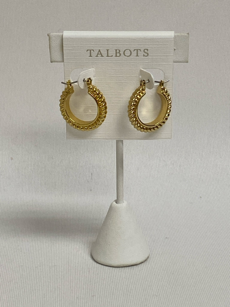 NWT Talbots Gold Color Twisted Earrings