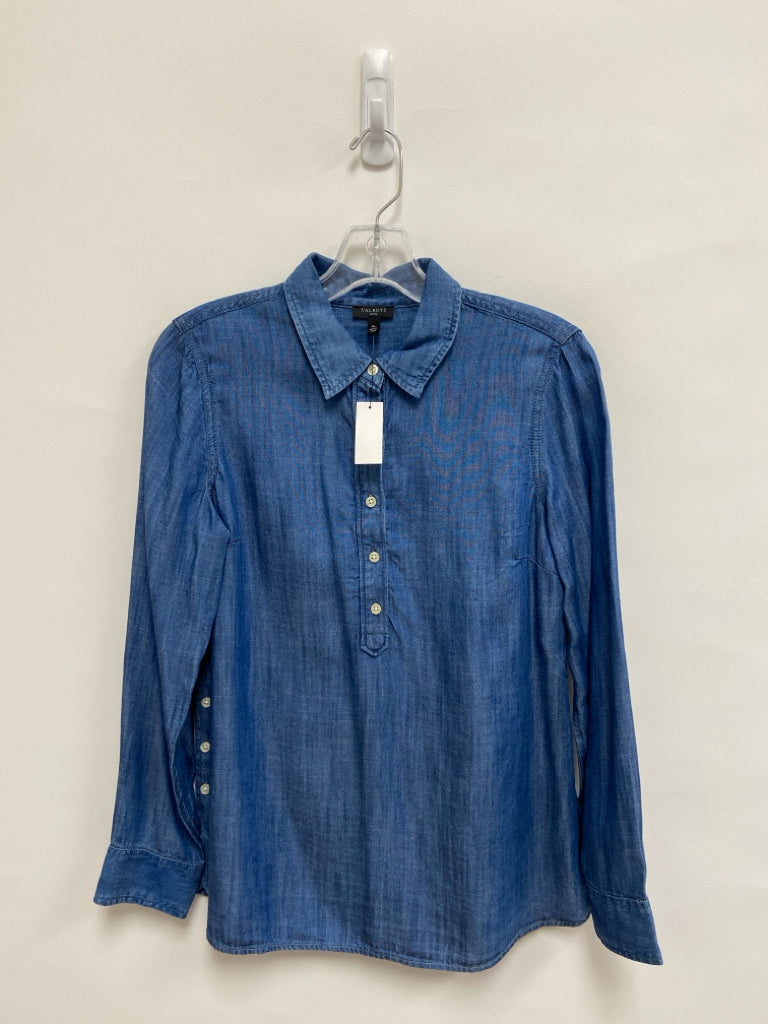 NWT Talbots Size SP Blue Chambray Petite Top
