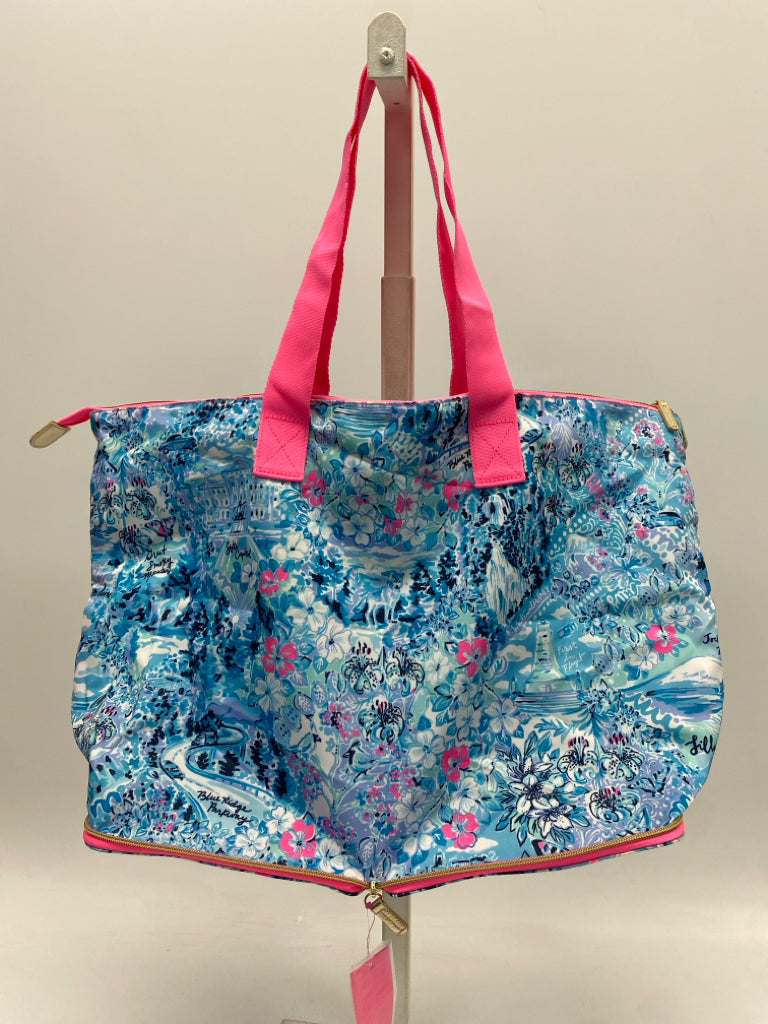 NWT LILLY PULITZER Blue Multi-Color Tote Bag