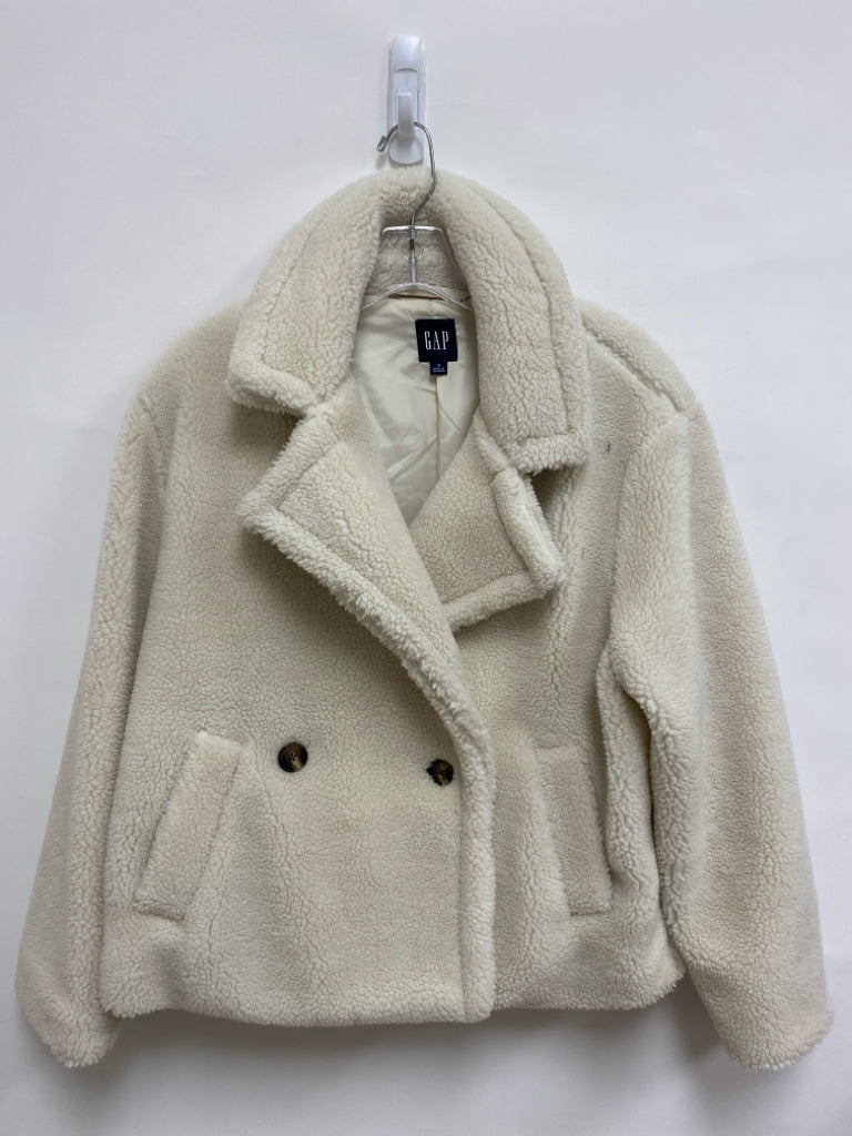 Gap Size S Cream Button Up Sherpa Ladies Jacket