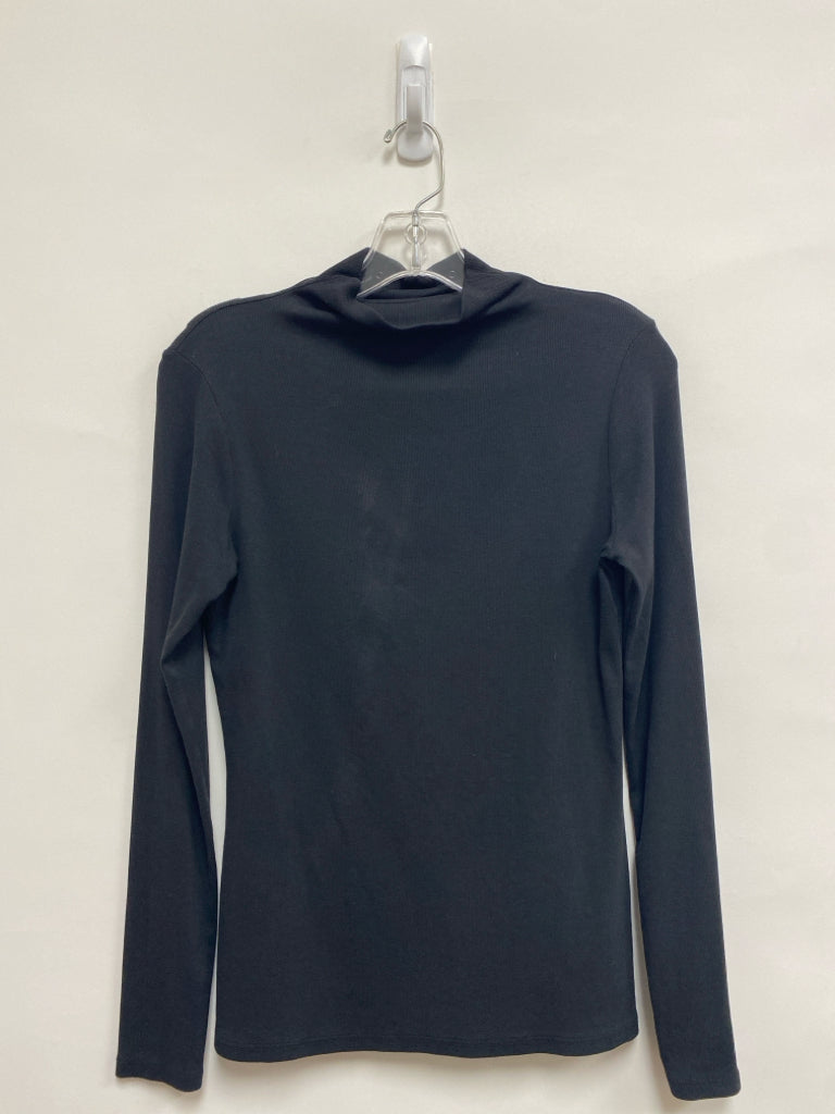 Nordstrom Size M Black Mock Neck Ladies Top