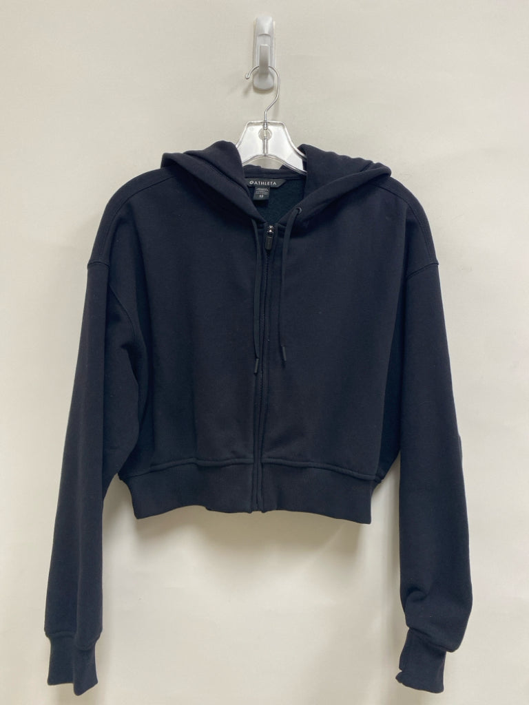 Athleta Size XS Black Hooded Zip Down Athletic Jacket